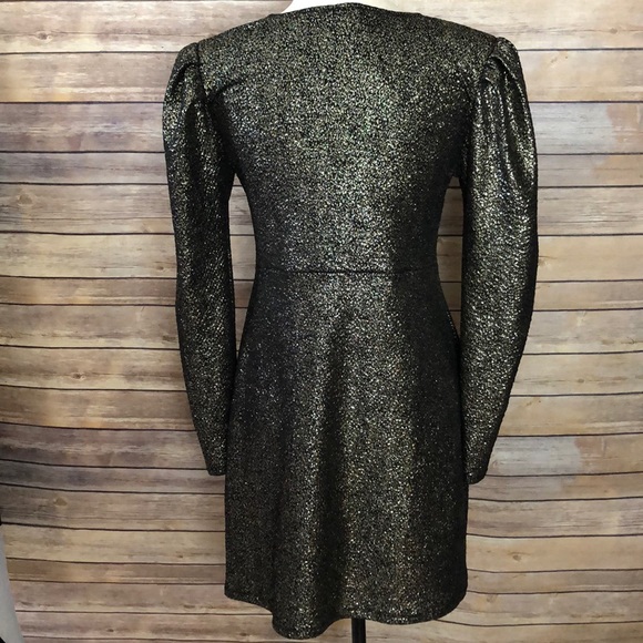 Free Press Gold Metallic Sheath Dress - Picture 5 of 6